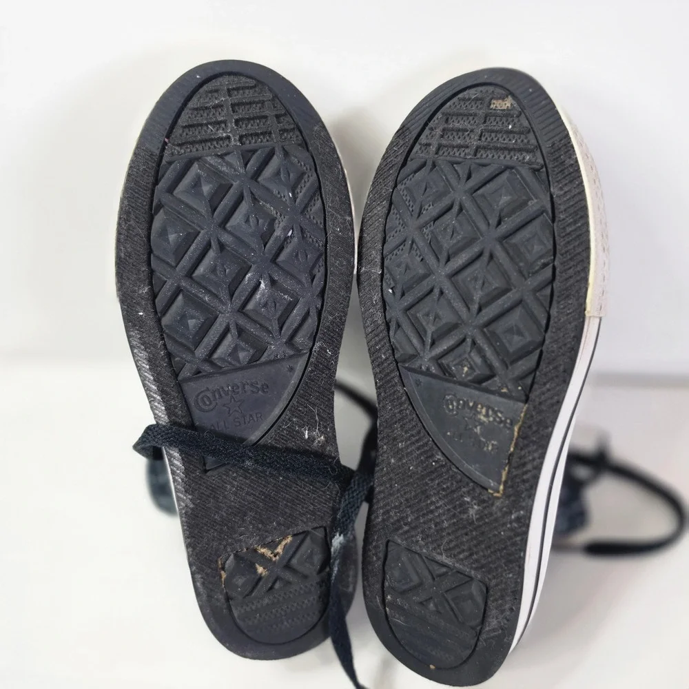 Converse Chuck Taylor All Star Junior High Top Sz 2 Black Constellations 372117F